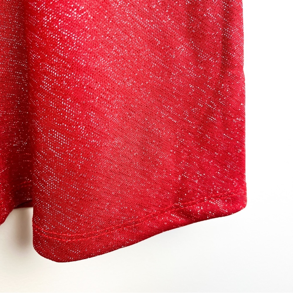 Ricki's Red Metallic Threaded Tank Top Blouse for Holidays - Picture 10 of 12